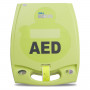 Автоматический наружный дефибриллятор ZOLL AED Plus в зелёном корпусе, вид спереди с закрытой крышкой