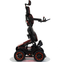 Кресло-коляска вертикализатор с электроприводом Caterwil Ultra 4WD Exo, полный привод, лифт и раскладывание в кровать