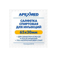 Салфетки для инъекций Apexmed 65х30 мм 200 шт