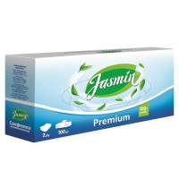 Салфетки Jasmin косметические для лица 2 слоя белые 100 шт