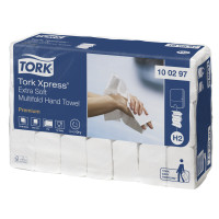 Полотенца Tork Xpress 100297 Multifold сложение ультрамягкие 2 слоя 21х34 см 100 листов 21 шт