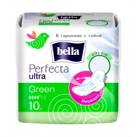 Прокладки гигиенические ультратонкие bella Perfecta ultra Green 10 шт