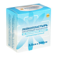 Пластырь Leiko полимерный 2,5 см 5 м 12 шт
