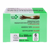 Пластырь SFM Plaster нетканый 5 см 5 м 6 шт