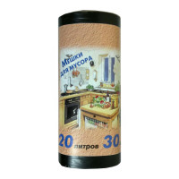 Мешки для мусора 20 мкр 42,5x49,5 см 20 л черные 30 шт
