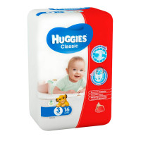 Подгузники Huggies Classic SoftDry 4-9 кг 16 шт