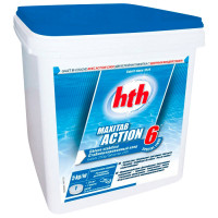 Двухслойная таблетка 6 в 1 HTH Maxitab Action 6, таблетка 250г, 5 кг