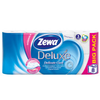 Туалетная бумага Zewa Deluxe 3 слоя 21 м 8 шт