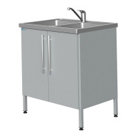 Стол-мойка СОВЛАБ-800 НЖ-2 80х60х90 см